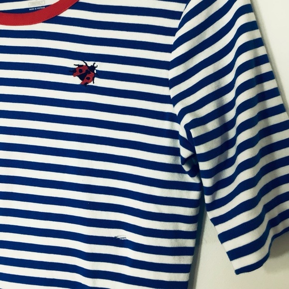 Duluth Trading Co Tshirt small women ladybug stripe USA - Picture 5 of 5